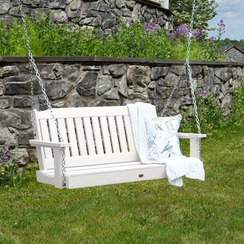 Highwood Lehigh 4-Foot Eco-friendly Synthetic Wood Porch Swing