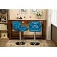 preview thumbnail 44 of 54, Roundhill Furniture Glasgow Height-adjustable Tufted Faux Leather Bar Stools (Set of 2)