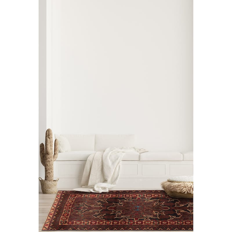 Teimani Brown Rug 2'8" x 5'0" - 2'8 x 5'0
