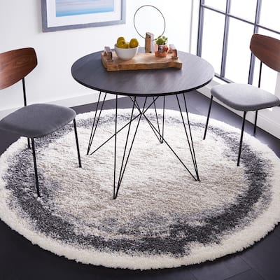 SAFAVIEH Fontana Shag Chihoko Modern Border 2-inch Thick Rug
