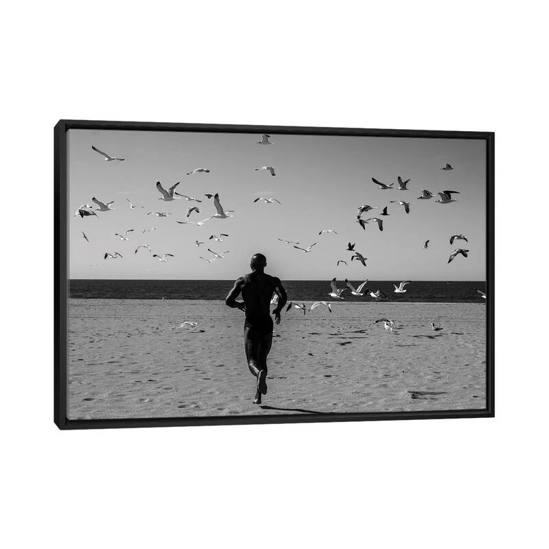 iCanvas "Victor With Birds" by Gregory Prescott Framed - Black - 26x40