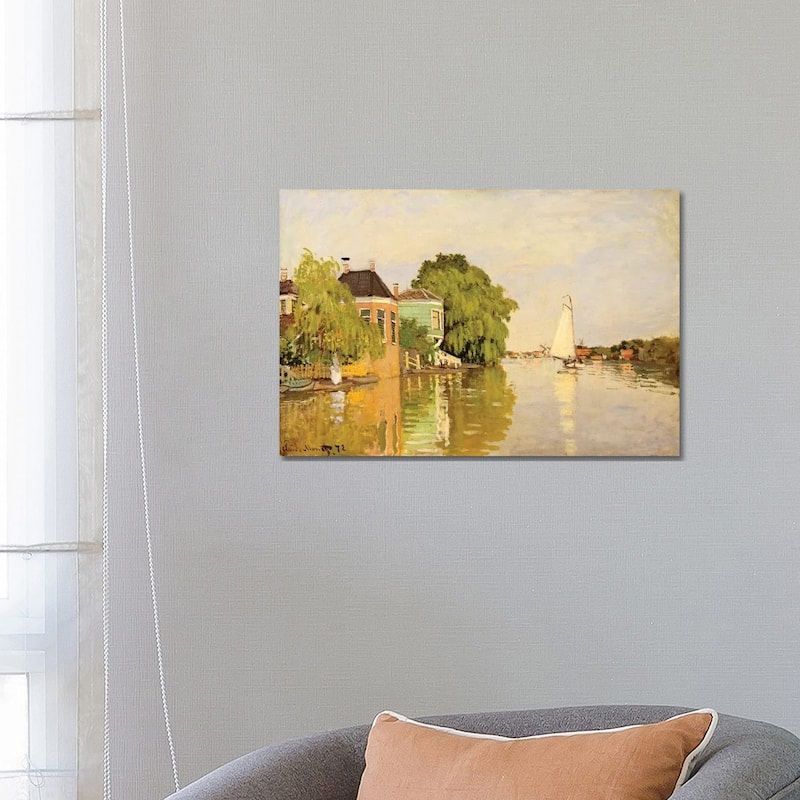 iCanvas "Houses On The Achterzaan" by Claude Monet Canvas Print - 18x26x1.5