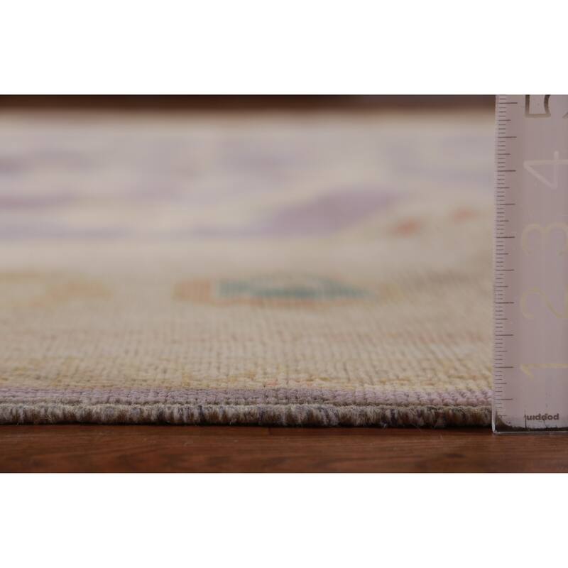 Hand Knotted Oriental 100% Wool Carpet Transitional All-Over Purples Oushak Area Rug - 12' 10'' X 10' 2''