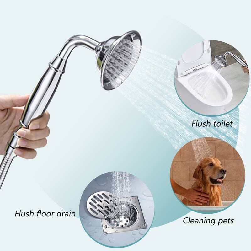 Vanityfair Floor Mount Freestanding Bathtub Faucet Tub Filler with Hand Shower