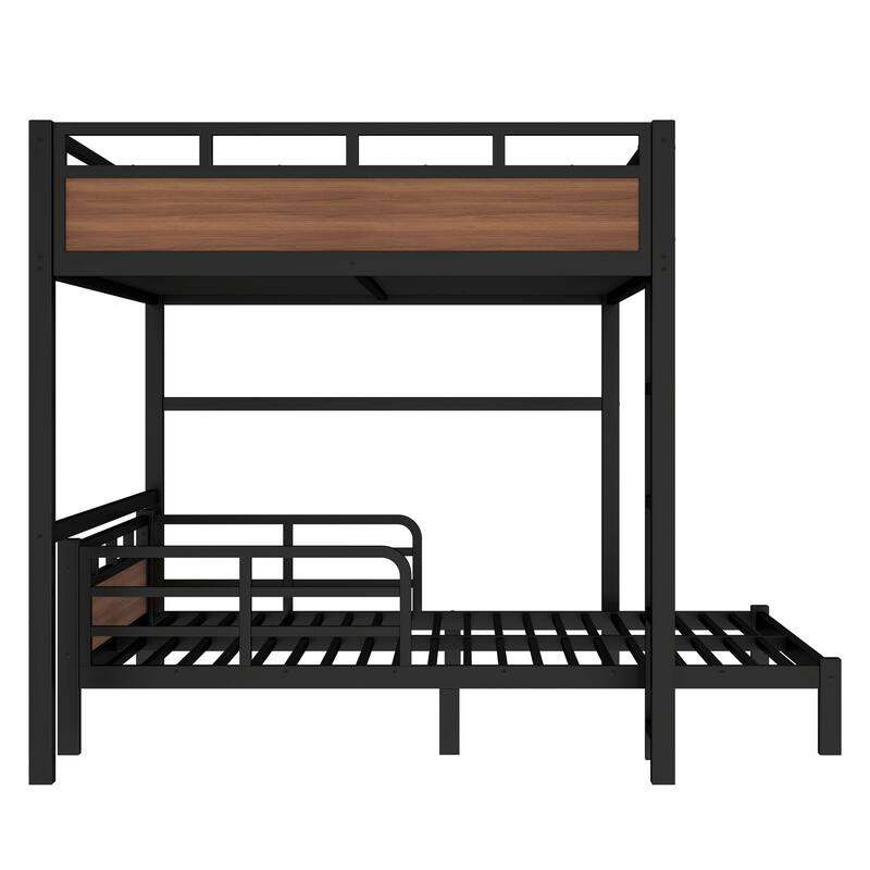 Metal High Loft Bed and Platform Bed, Heavy Duty Metal Bunk Bed Frame, Noise Free, Can be Converted into 2 Beds