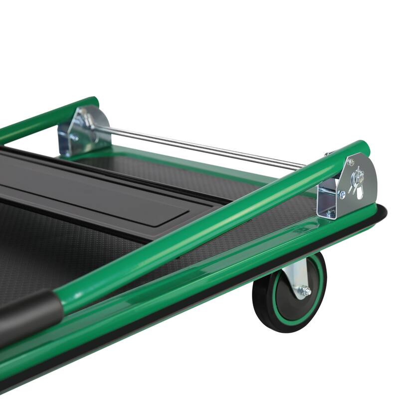 Platform Hand Truck Large Foldable Dolly Cart 360 Degree Swivel Wheels - Weight Capacity:660lbs