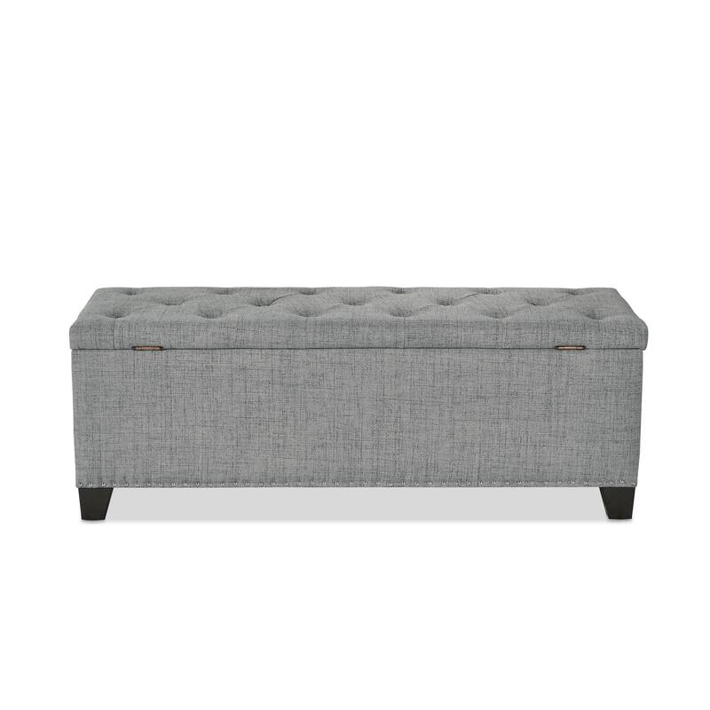 DH Basic Modern Brian 48-inch Rectangular Linen Storage Ottoman Bench by Denhour