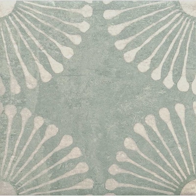 Amanecer 8x8 Glossy Porcelain Encaustic Tile - Floor, Wall & Backsplash