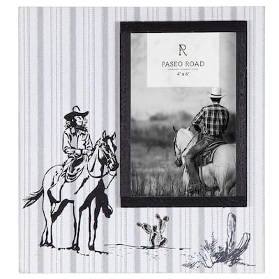 Paseo Road by HiEnd Accents Ranch Life Picture Frame, 4"x6", Cowgirl