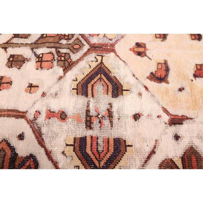 ECARPETGALLERY Hand-knotted Antalya Vintage Cream Wool Rug - 4'11 x 9'4