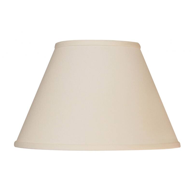 12" Ivory Premium Empire Slanted No Slub Lampshade - 12" L x 12" W x 8" H