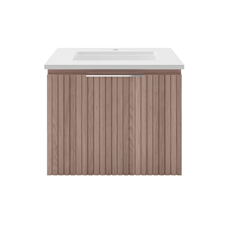 Fresca FCB4124-CWH-U Elliot 24" Wall Mounted Single Basin Vanity Set