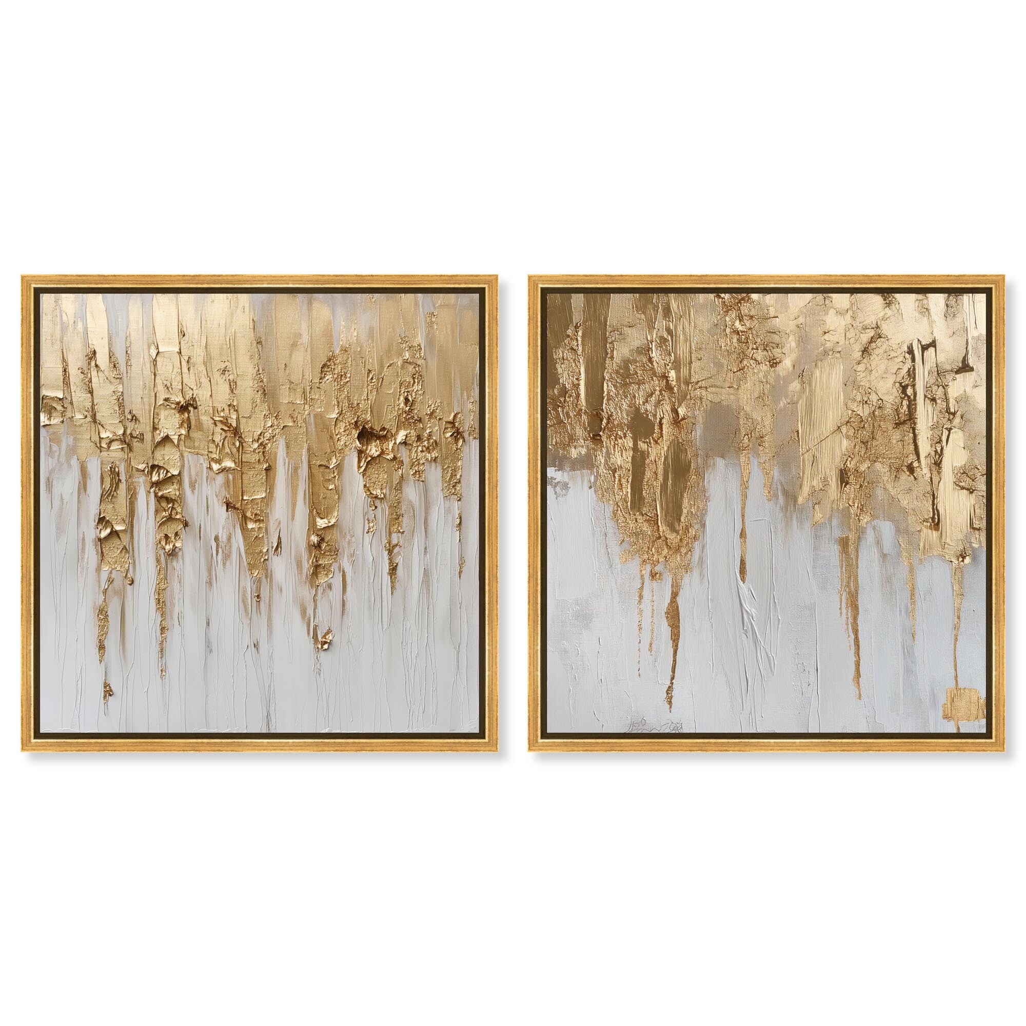 Gilded Luxe Modern Wall Decor Set of 2 Canvas Print by Art Remedy