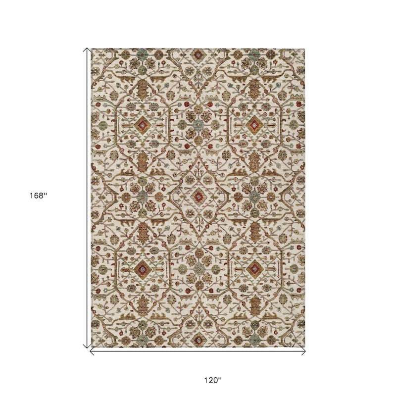 HomeRoots Floral Transitional Rectangle Outdoor Rug