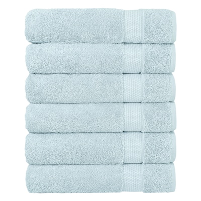 Authentic Hotel and Spa 100 percent Aeagean Long Staple Turkish Cotton STARLIGHT Terry Bath Towels (Set of 6)