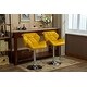 preview thumbnail 2 of 11, Contemporary Tufted Adjustable Height Hidraulic Bar Stools, Set of 2