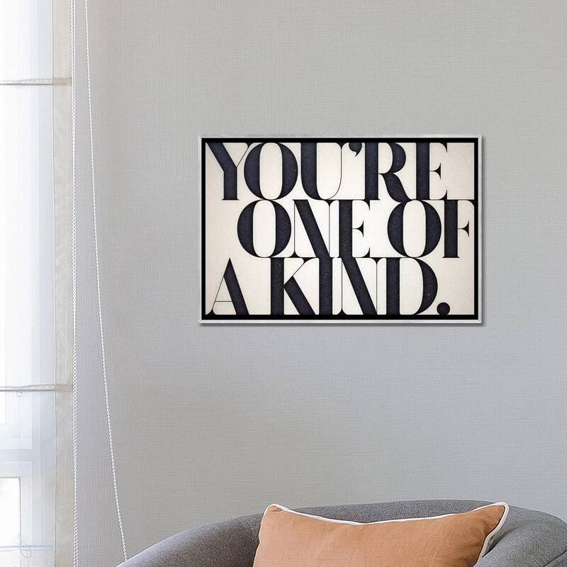 iCanvas "One Of A Kind" by 33 Broken Bones Framed