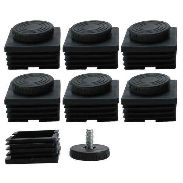 M8 Leveling Feet 50 x 50mm Square Tube Inserts Kit Furniture Glide Adjustable Leveler