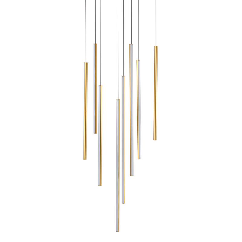 8/12/18-Light Dimmable Integrated LED Chandelier Linear Kitchen Island Light