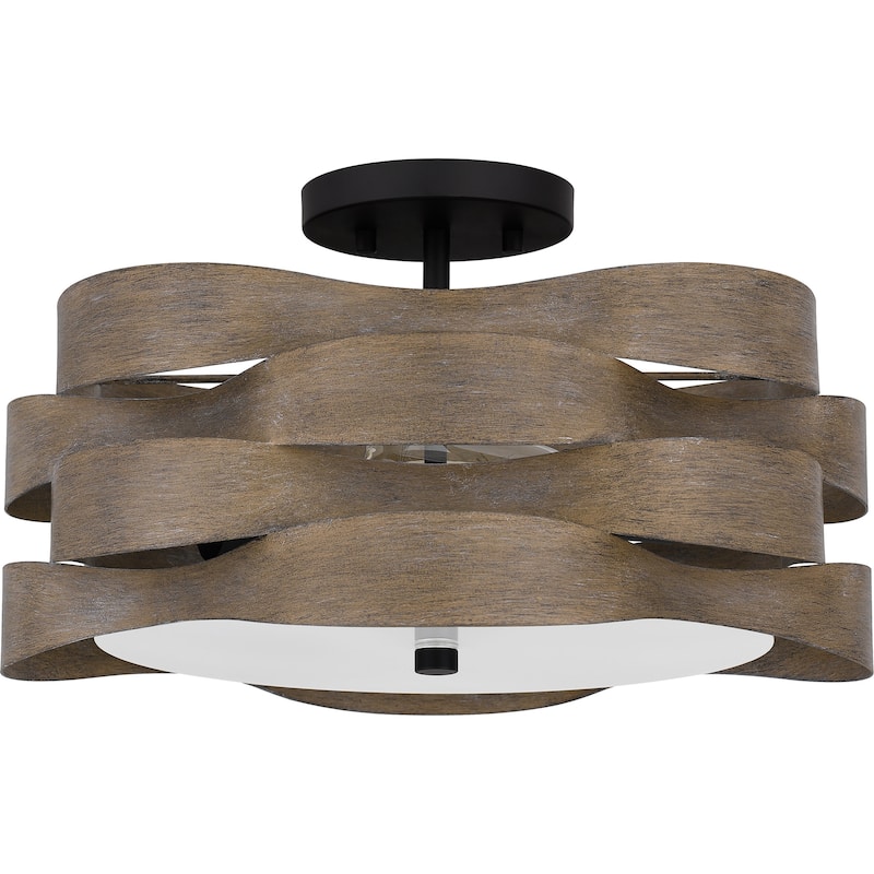 Appleton 2-Light Matte Black Semi-Flush Mount