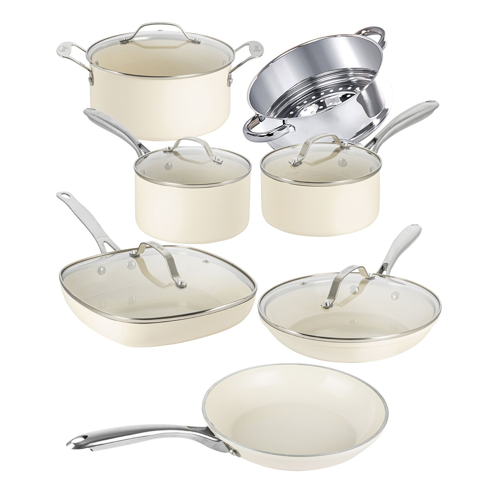 Berndes 697601 SignoCast Pearl Ceramic Coated Cast Aluminum 10-piece  Cookware Set (As Is Item) - Bed Bath & Beyond - 26421434