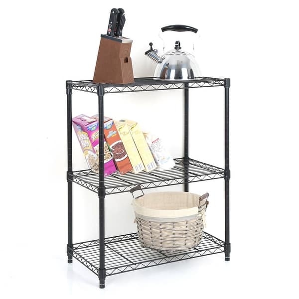 Tidy Living 3 Tier Wire Shelf Heavy Duty Adjustable Organization Rack