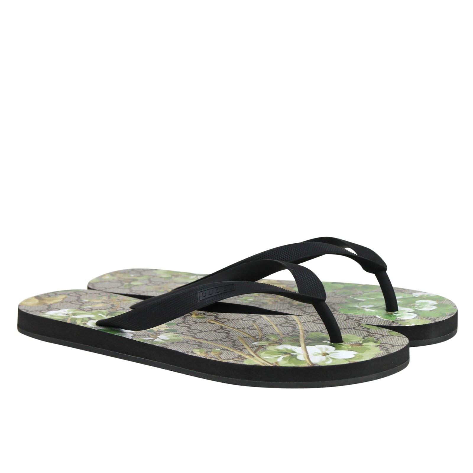 gucci flower flip flops
