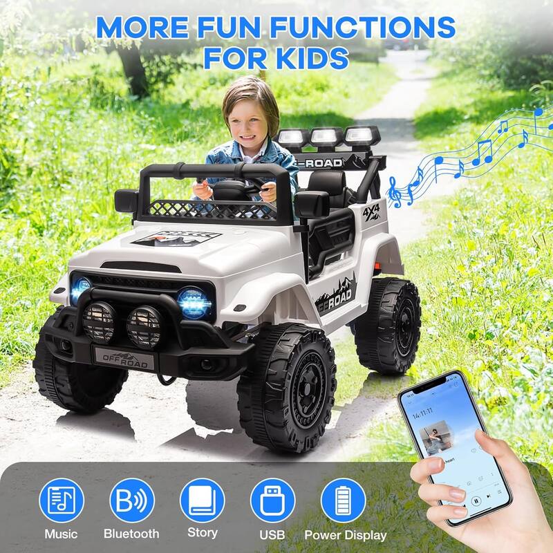 Ride On Truck Car for Kids, 12V Electric Ride On Car with Remote Control