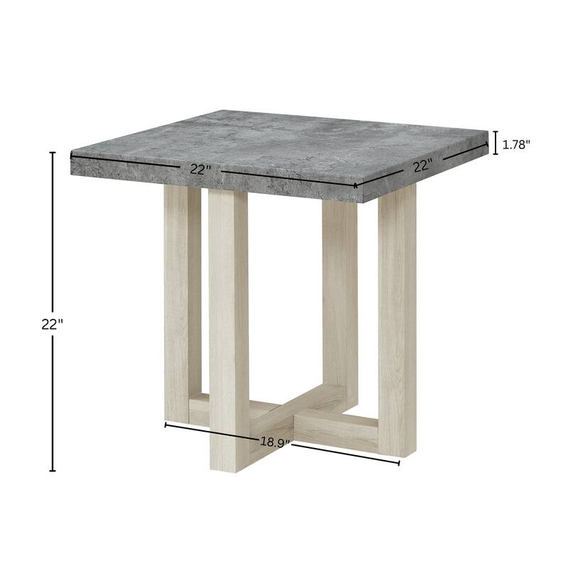 Roundhill Furniture Luno Contemporary End Table