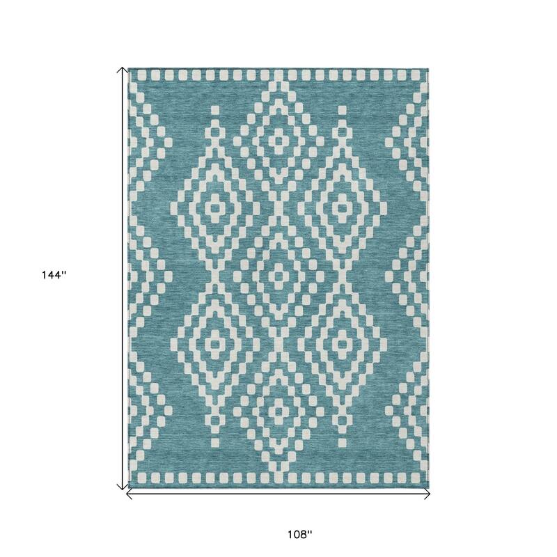 HomeRoots Geometric Transitional Rectangle Outdoor Rug
