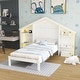 preview thumbnail 7 of 40, Wooden platform bed in house shape