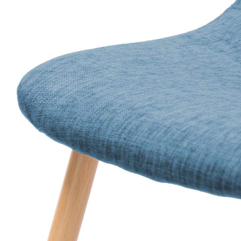 Fabric Dining Chair Set of 2 Round Back Accent Chairs Arc Lounge Chair