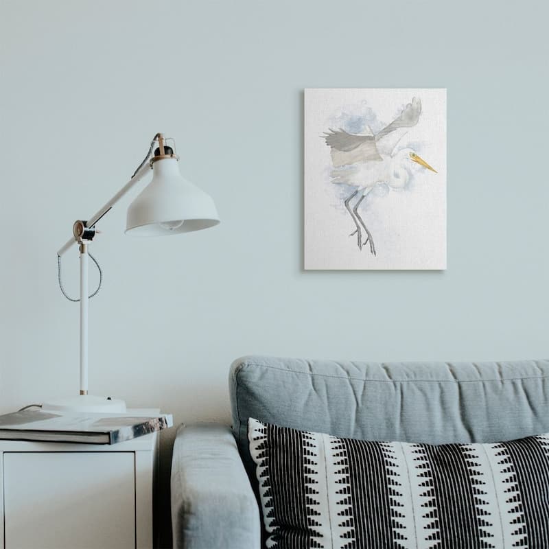Stupell White Stork Open Wings Simple Animal Illustration Canvas Wall Art Design By Jade Reynolds