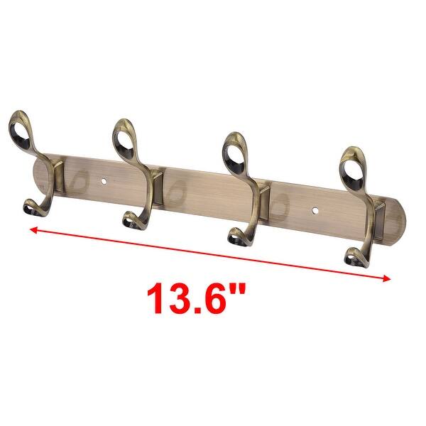 Shop Toilet Vintage Style Wall Mounted 4 Hooks Towel Clothes Rack Holder Bronze Tone On Sale Free Shipping On Orders Over 45 Overstock 28803327