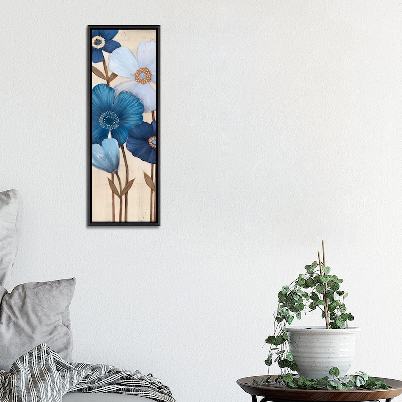iCanvas "Fleurs Bleues I" by MAJA Framed