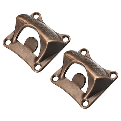 2pcs Wall Mounted Beer Soda Bottle Opener 2.5" x 2.2" for Cafe Bar KTV