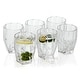 preview thumbnail 1 of 4, Polyhedron Tumbler Glasses set of 6 - 3.1" x 4.0" H Clear