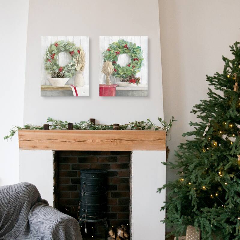 Natural Christmas I, Natural Christmas II Canvas Art Prints