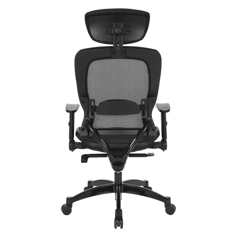 Black Breathable Mesh Chair with Flip Arms
