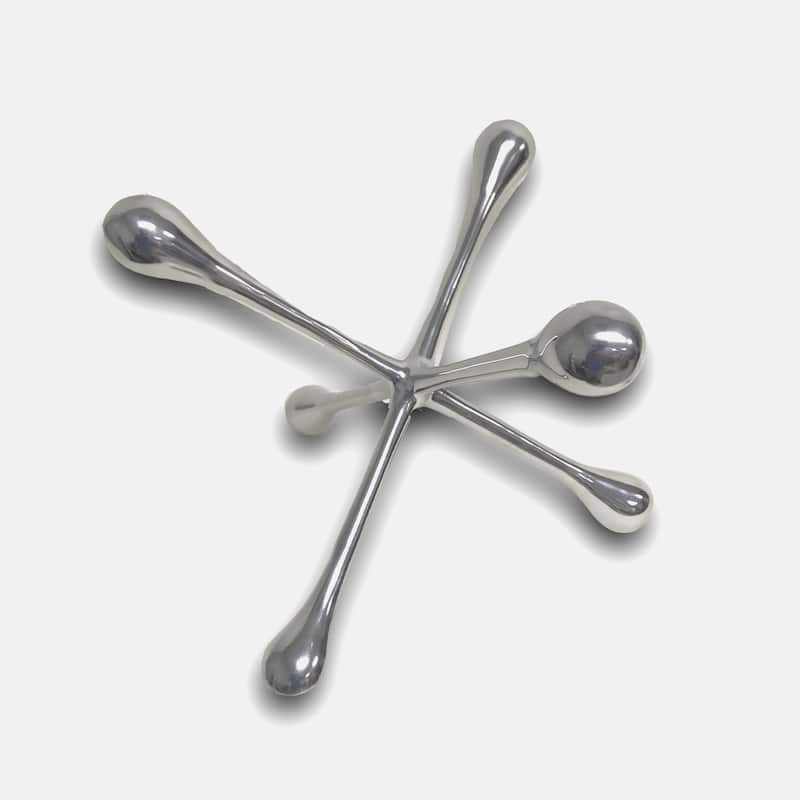 HomeRoots 12" Silver Finish Extra Large Decorative Jack - 12' X '9' X '12