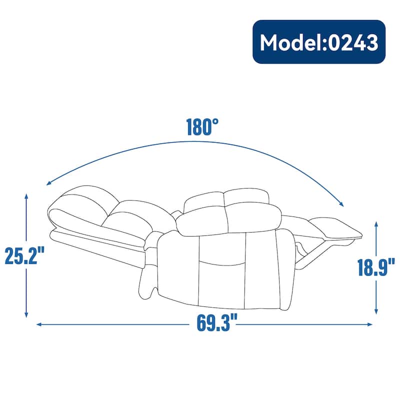 Oversized Power Lift Recliner with Dual Motors, Heat & Massage Functions, Infinite Position Recline, Hidden Cup Holders