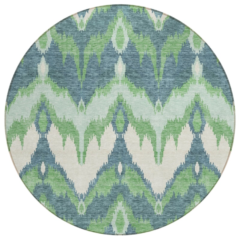 HomeRoots Ikat Transitional Rectangle Outdoor Rug