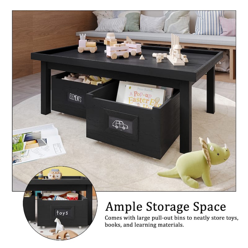 CraftPorch Contemporary Kids Table with Drawers