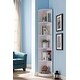 preview thumbnail 3 of 104, Q-Max 5-tier Wood Display Corner Bookcase White