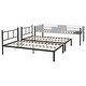 preview thumbnail 12 of 10, Twin Size Triple Bunk Bed with Vent Board/ Sturdy Metal Frame/ Noise-Free Wood Slats/ Separatable into three beds