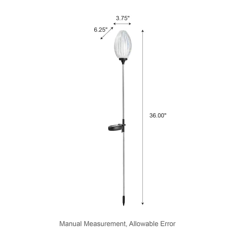 Glitzhome 36"H Set of 3 Flower/Angel Solar Garden Decorative Lights