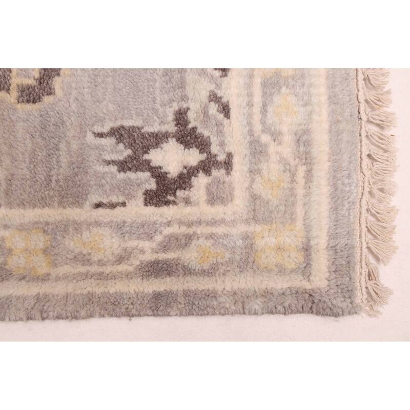 ECARPETGALLERY Hand-knotted Royal Oushak Light Grey Wool Rug - 8'3 x 9'11