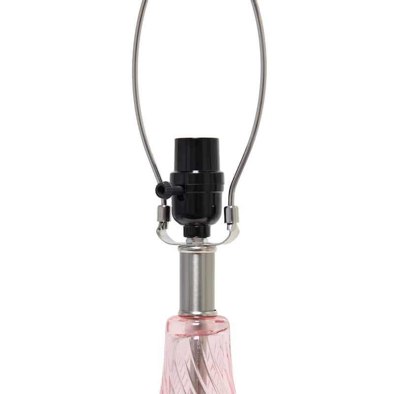 24" Classix Contemporary Wavy Colored Glass Table Lamp