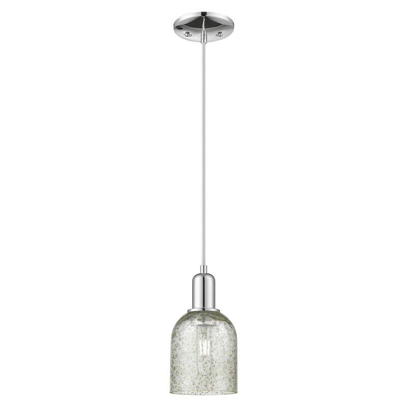 Innovations Lighting Endless Possibilities Arcadia - Caledonia - 1 Light 5" Cord Hung Mini Pendant - Polished Chrome/Mica