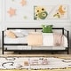 preview thumbnail 2 of 6, Twin Size Black Metal Daybed with Pop-up Trundle